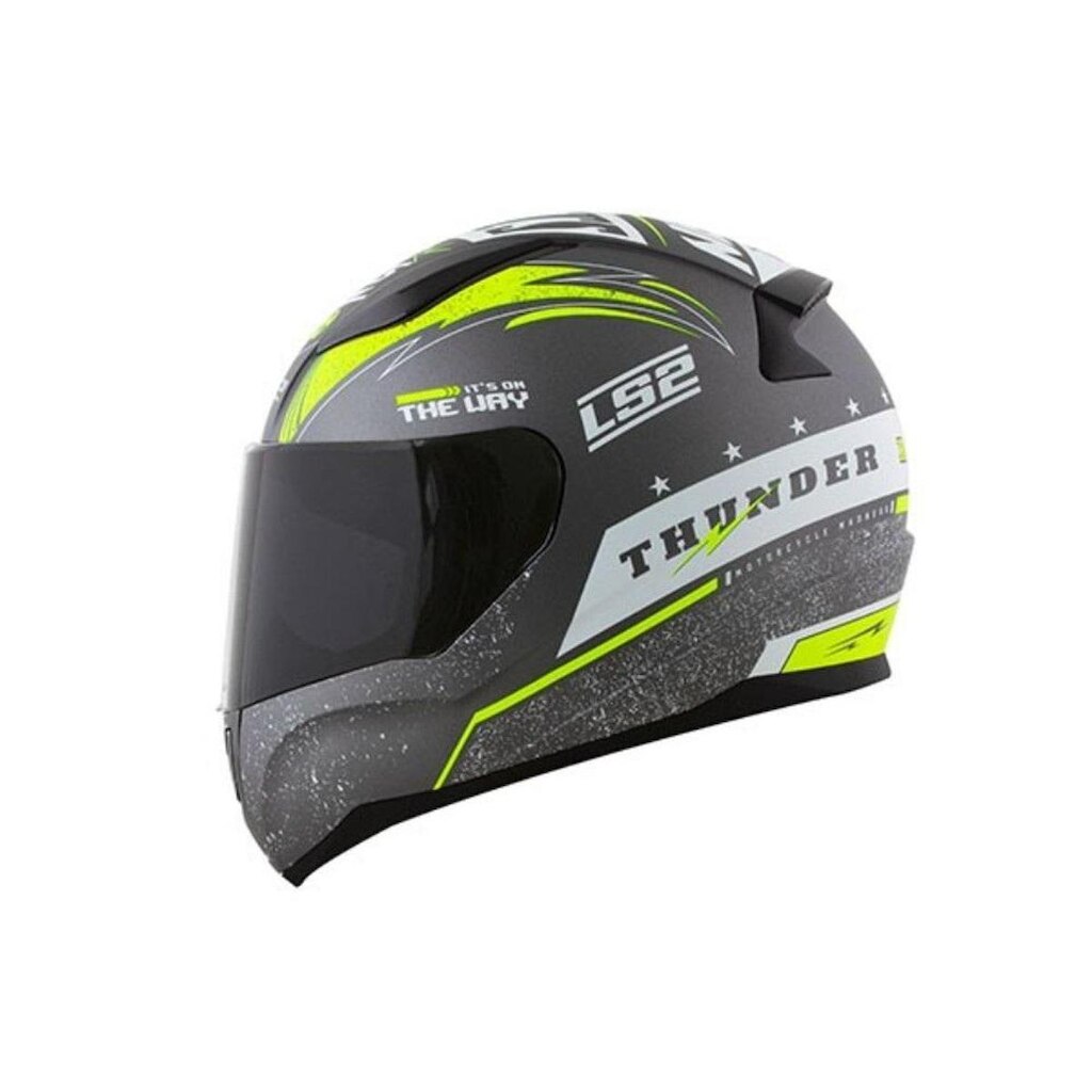 Capacete LS2 FF353 Thunder Cinza e Amarelo