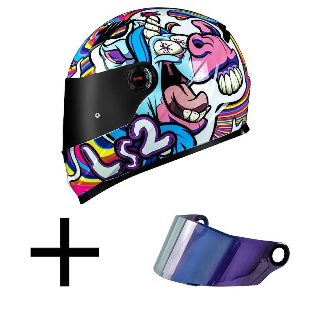 Capacete LS2 FF358 Bubble Mais Viseira Camaleão