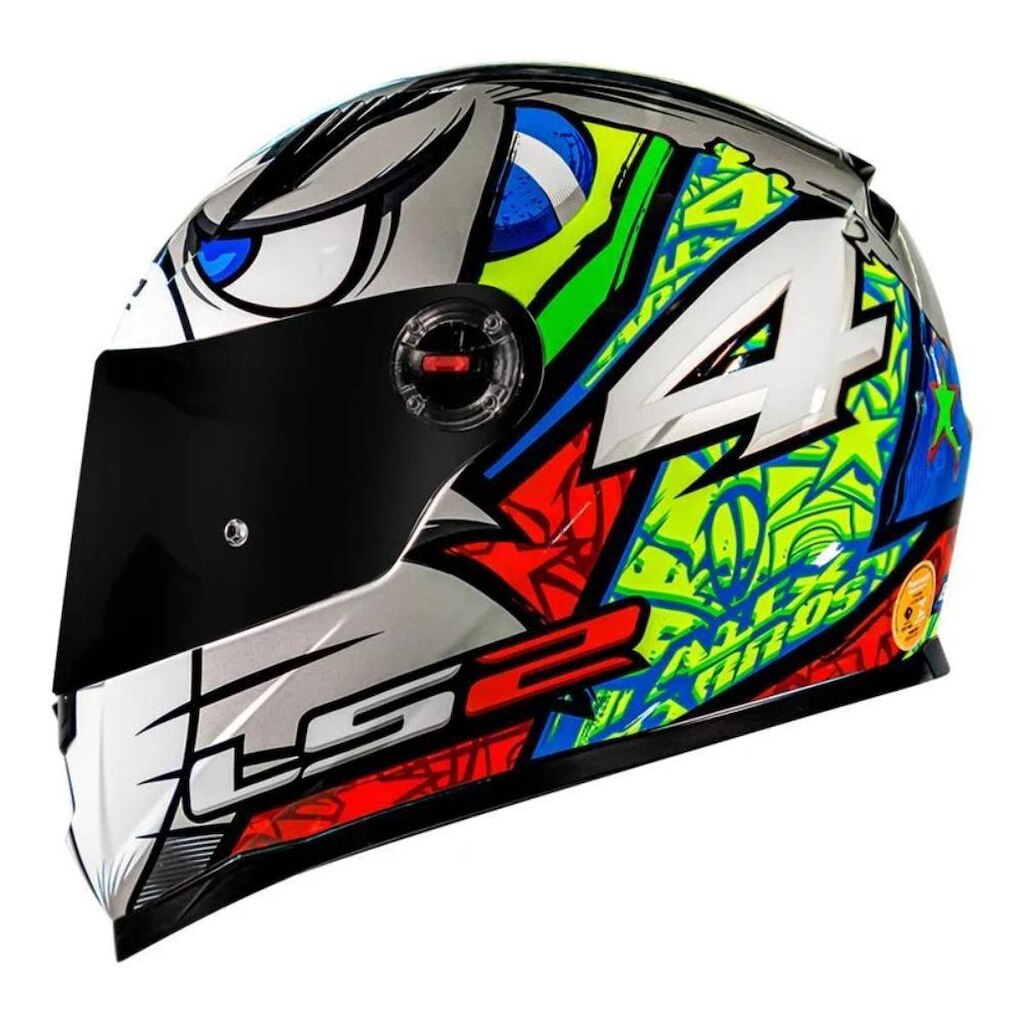 Capacete LS2 FF358 Classic Alex Barros Silver