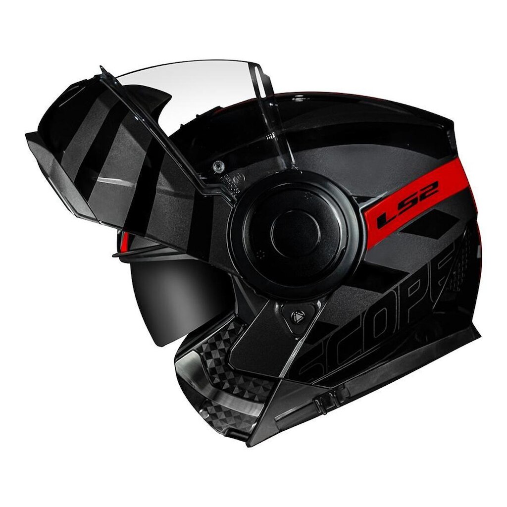 Capacete Ls2 FF902 Scope Hamx Preto e Vermelho