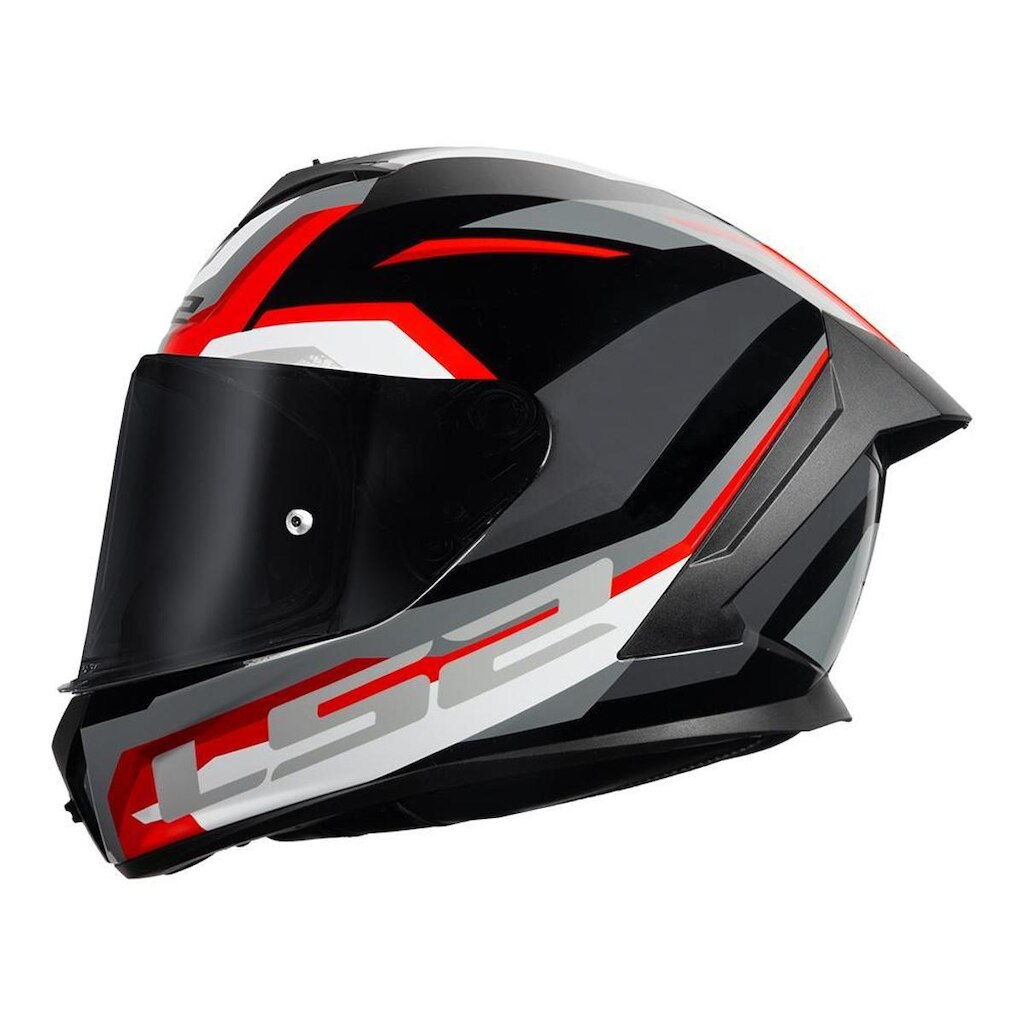 Capacete LS2 Rapid III Hyper Preto e Vermelho