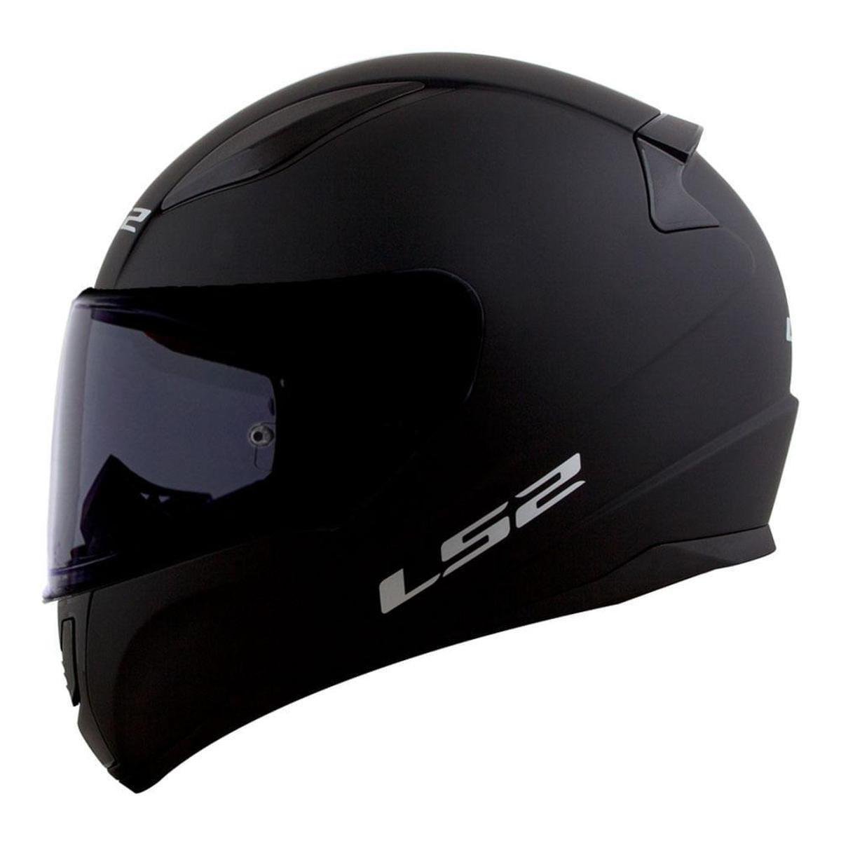 CAPACETE LS2 RAPID MONOCOLOR PRETO FOSCO 64/XXL