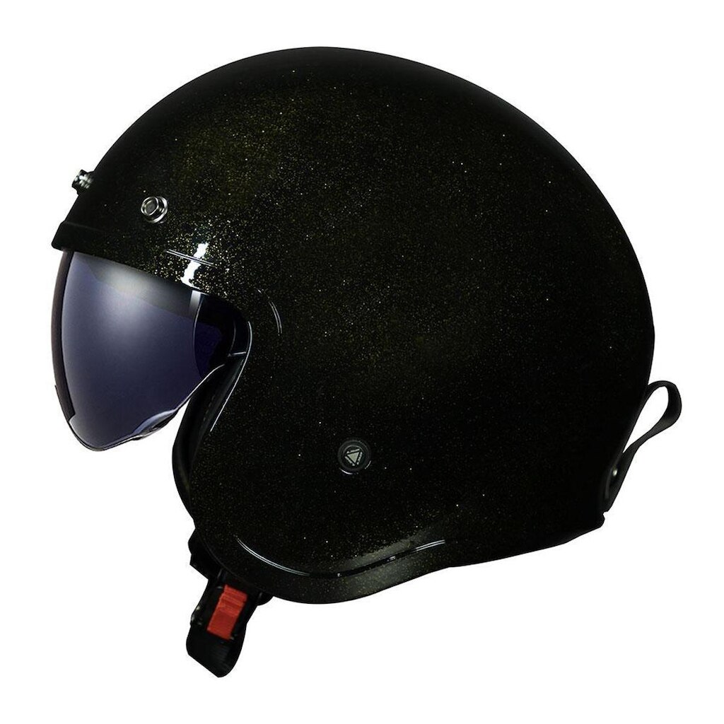 Capacete Ls2 Spitfire Of599 Disco Preto e Dourado