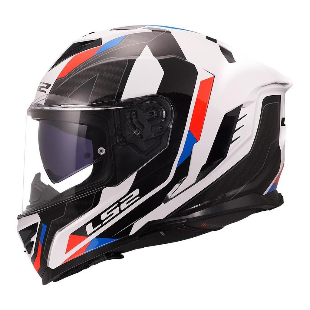 Capacete LS2 Storm III Sporty Branco Azul e Vermelho
