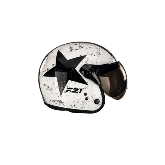 Capacete Moto Aberto Peels F-21 Old Tank Com Duas Viseiras - Branco+Preto é ruim? Capacete Moto Aberto Peels F-21 Old Tank Com Duas Viseiras - Branco+Preto é boa?