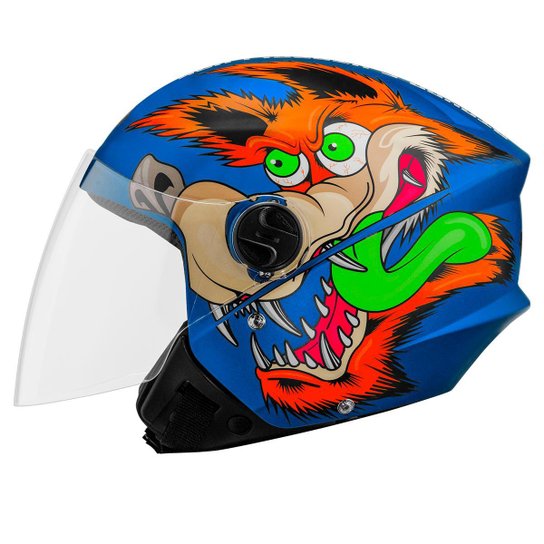 Capacete Moto Aberto Pro Tork New Liberty 3 Coyote Viseira Cristal Fosco - Azul Menor preço em Capacete Moto Aberto Pro Tork New Liberty 3 Coyote Viseira Cristal Fosco - Azul