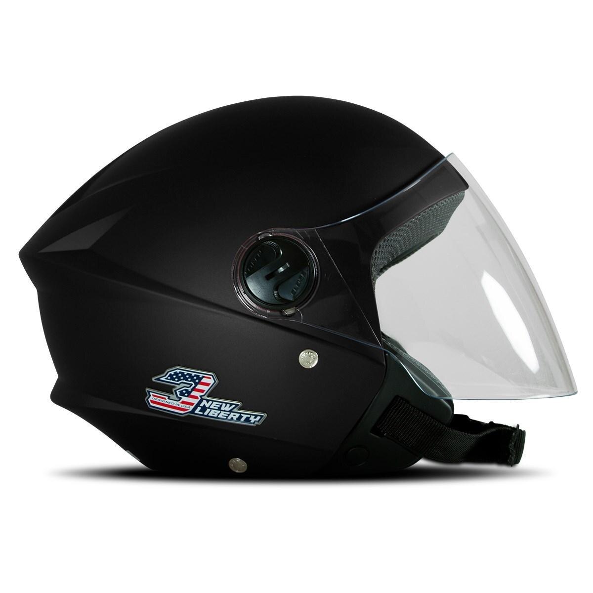 Capacete Moto Aberto Pro Tork New Liberty 3 Eliteee - Preto | Netshoes