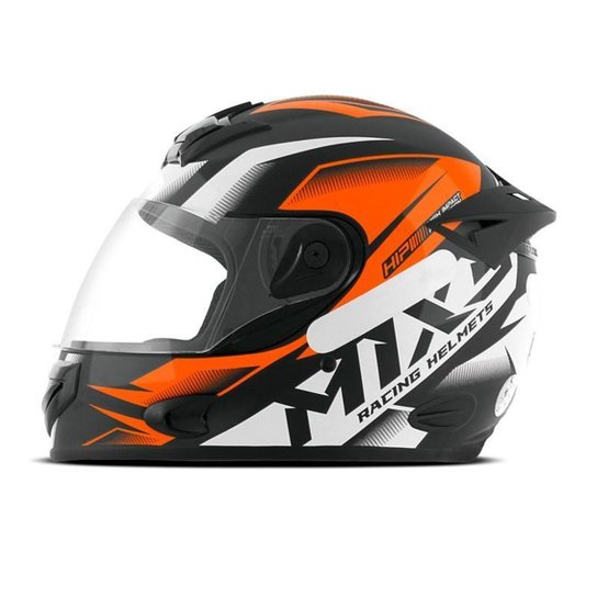 Capacete Moto Fechado Mixs MX2 Storm Brilhante - Laranja é ruim? Capacete Moto Fechado Mixs MX2 Storm Brilhante - Laranja é boa?