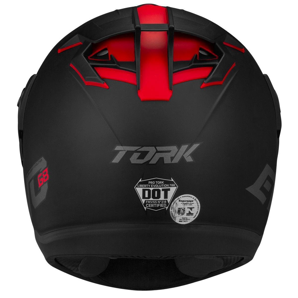 Capacete Moto Fechado Pro Tork Evolution G8 Solid - Preto | Netshoes