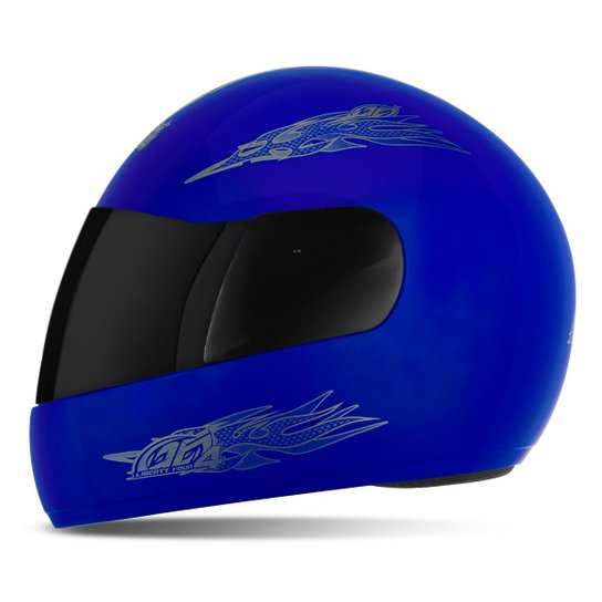 Capacete Moto Fechado Pro Tork Liberty 4 Viseira Fumê - Azul Menor preço em Capacete Moto Fechado Pro Tork Liberty 4 Viseira Fumê - Azul