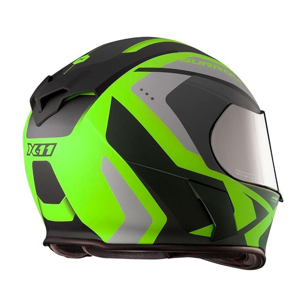 Capacete Moto Fechado Unissex X11 Revo Pro Surround AirFlow