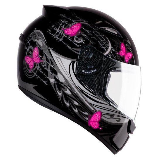 Capacete Moto Feminino Ebf New Spark Borboleta Fechado - Preto é ruim? Capacete Moto Feminino Ebf New Spark Borboleta Fechado - Preto é boa?