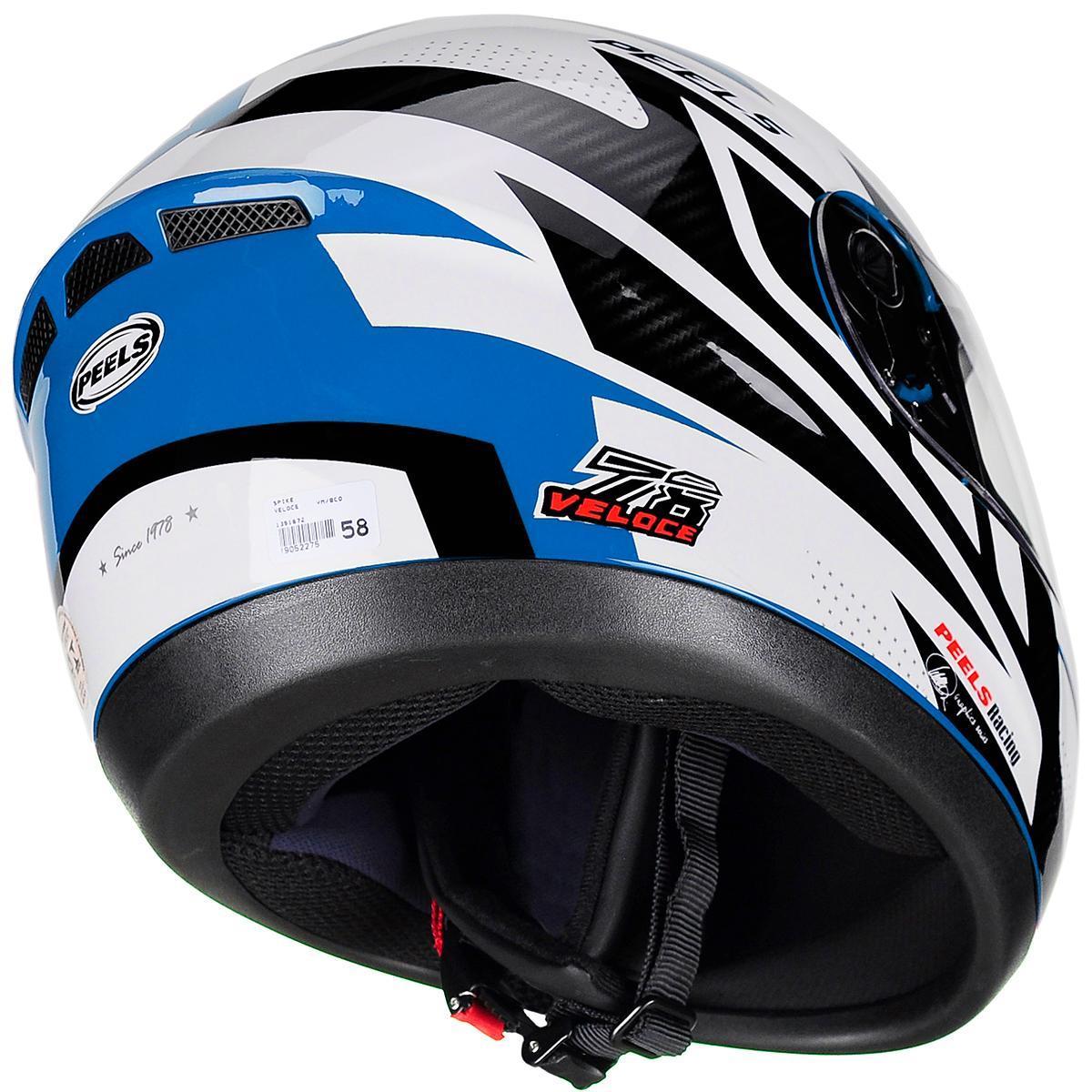 Capacete Peels Icon Sound Branco/Azul no Shoptime