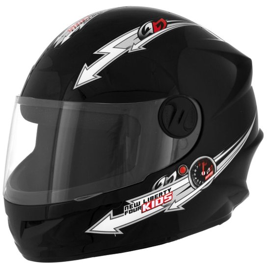 Capacete Moto Infantil Pro Tork Liberty - Preto Menor preço em Capacete Moto Infantil Pro Tork Liberty - Preto
