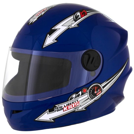 Capacete Moto Infantil Pro Tork Liberty - Azul Menor preço em Capacete Moto Infantil Pro Tork Liberty - Azul