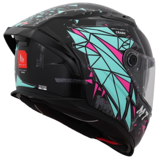Capacete Moto MT Helmets Braker Crash B8 Gloss Com Viseira