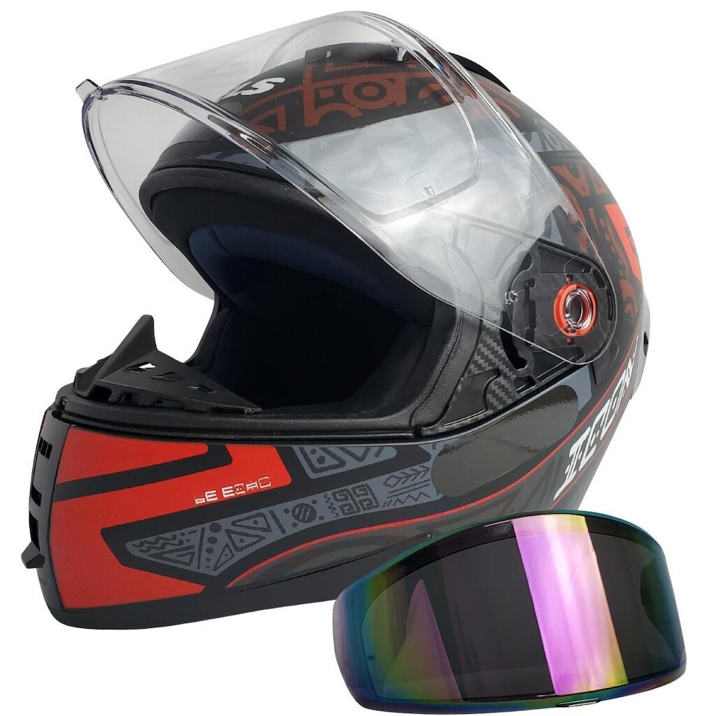 Capacete Moto Peels Icon 23 Ekko Com 2 Viseiras Integral