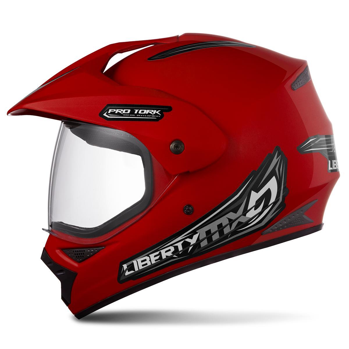 Capacete Moto Trilha Pro Tork Mx Pro Vision - Vermelho | Netshoes