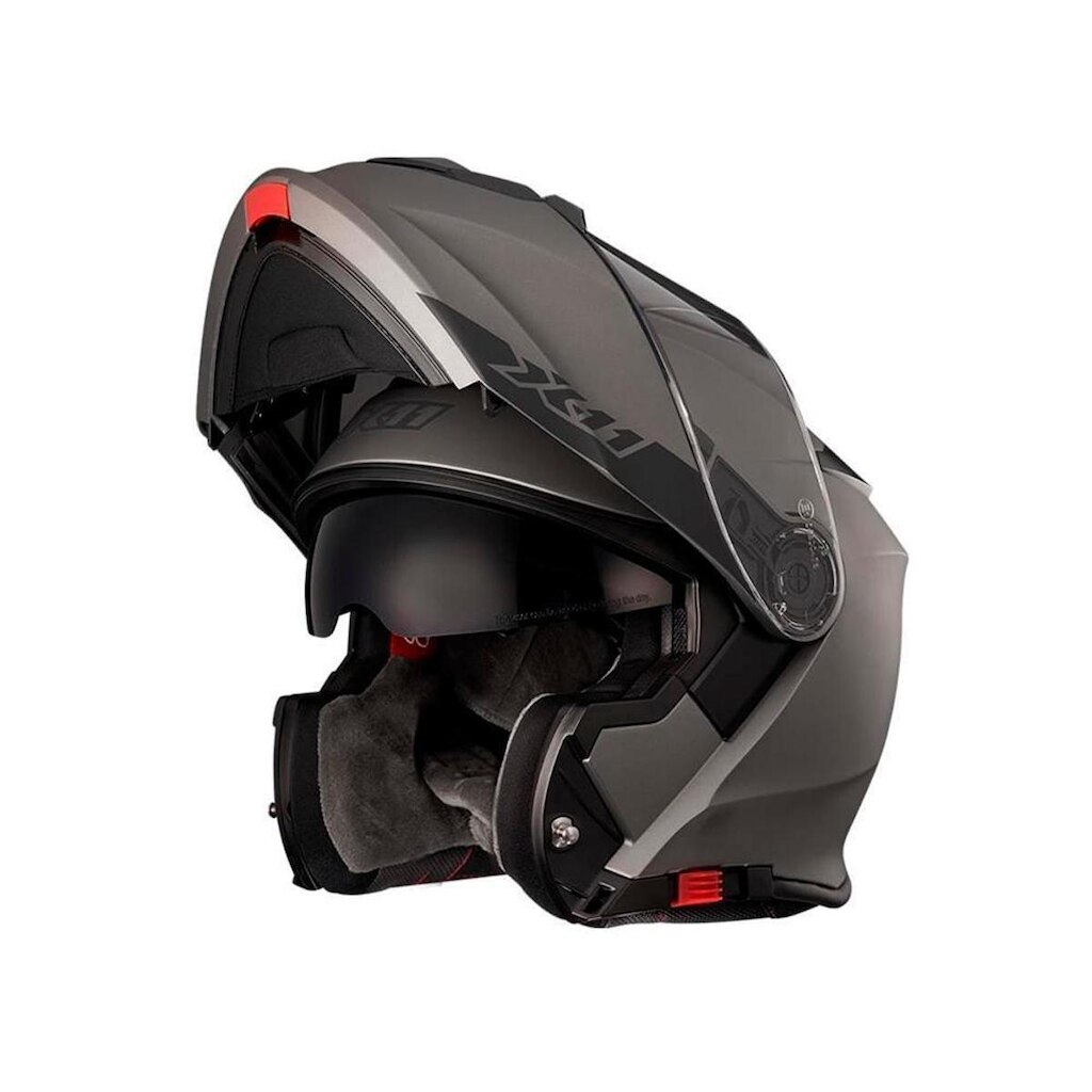 Capacete Moto X11 Turner Solides Escamoteavel Viseira Solar