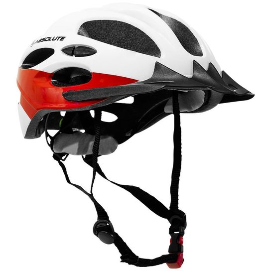 Capacete Nero Absolute com Led - Branco+Vermelho Menor preço em Capacete Nero Absolute com Led - Branco+Vermelho