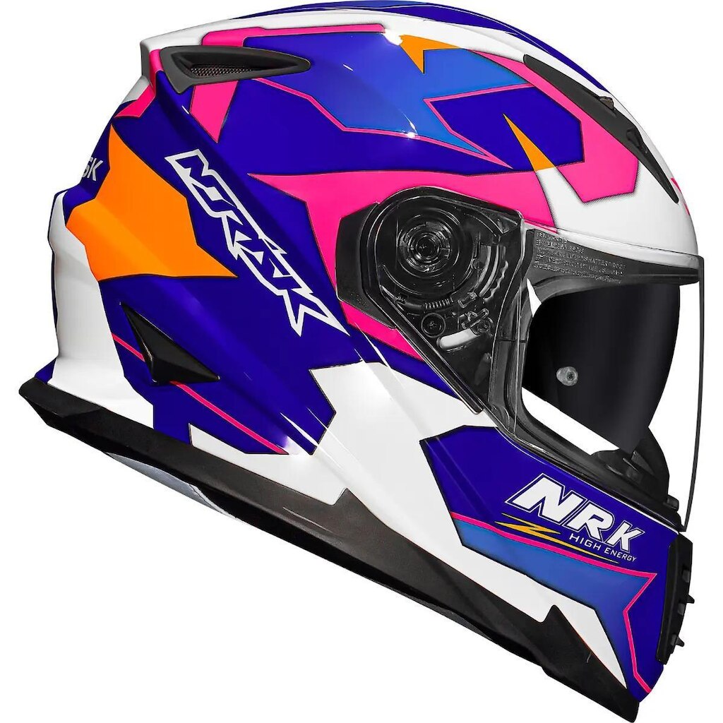 Capacete Norisk FF302 District Azul/Branco Brilho SV Com Visor Óculos Interno