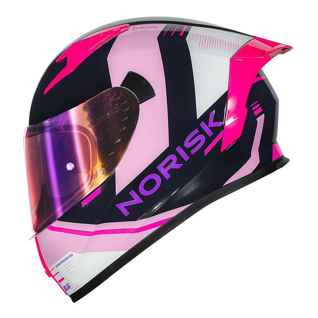 Capacete Norisk Flow Run Preto Branco e Rosa