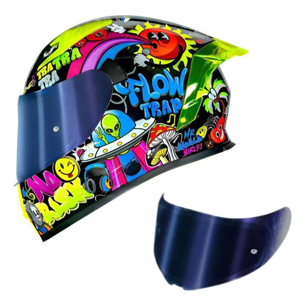 Capacete Norisk Flow Trap Preto Brilho