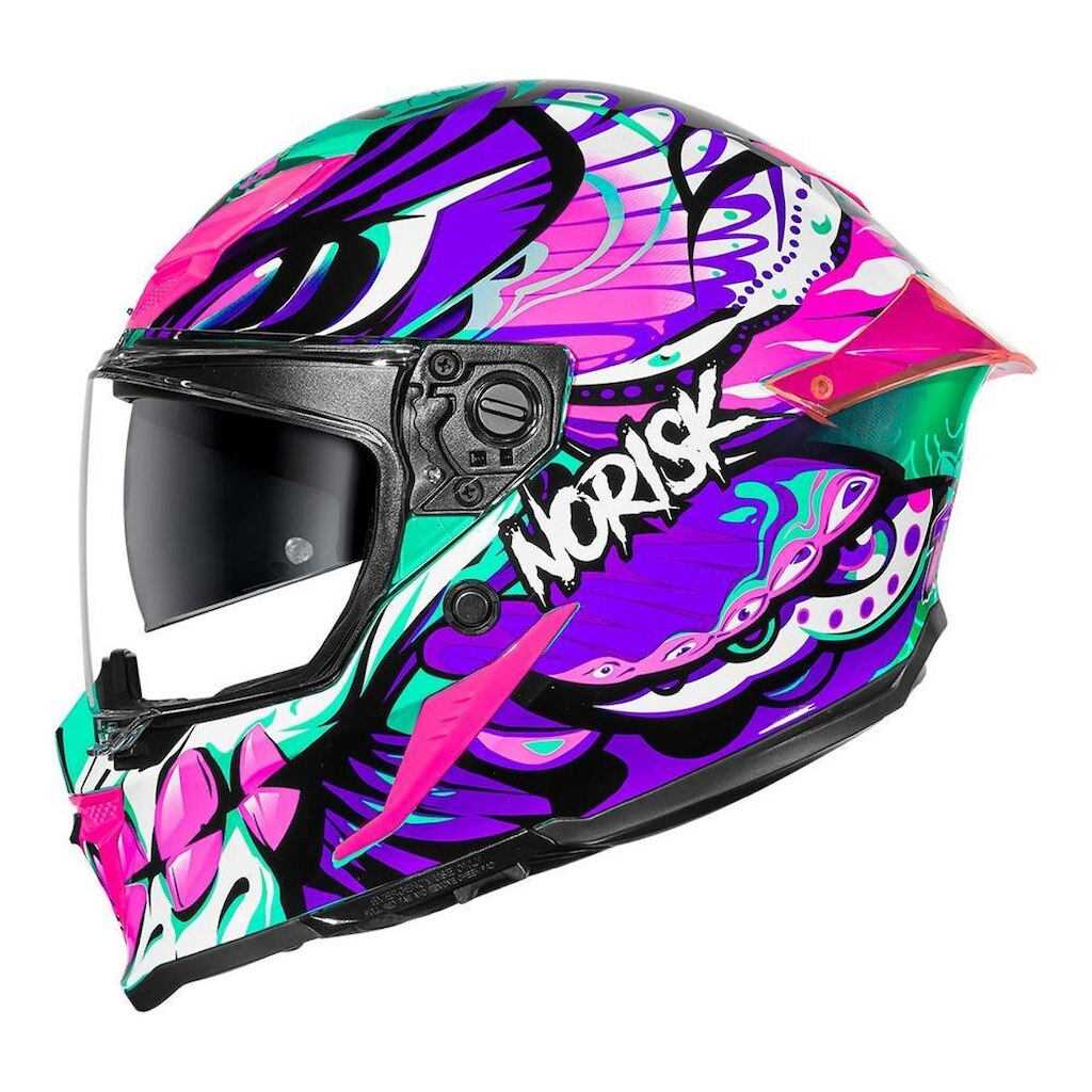 Capacete Norisk Rock Butterfly Azul e Rosa