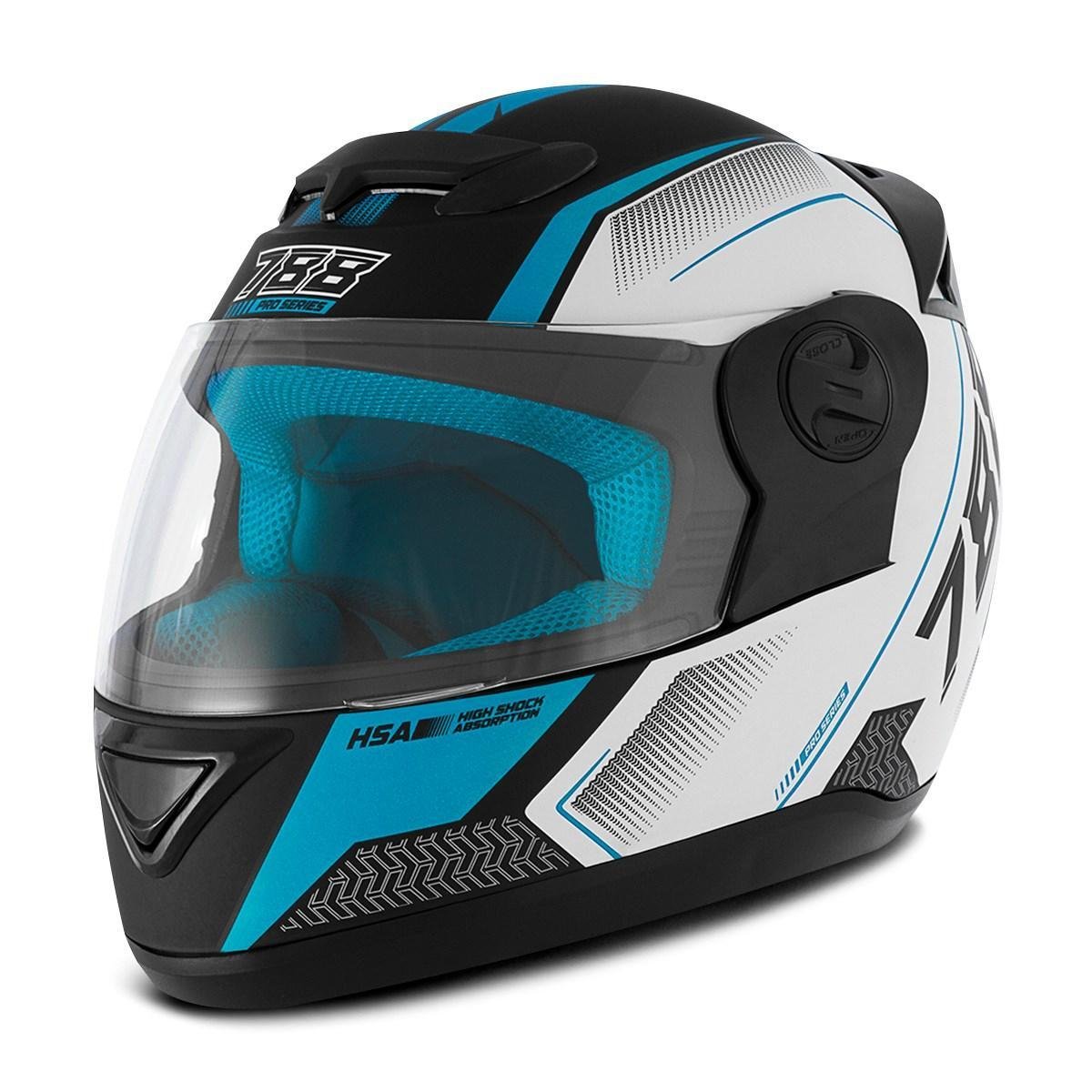 Capacete Pro Tork Evolution 788 G6 Tech - Azul+Preto | Netshoes