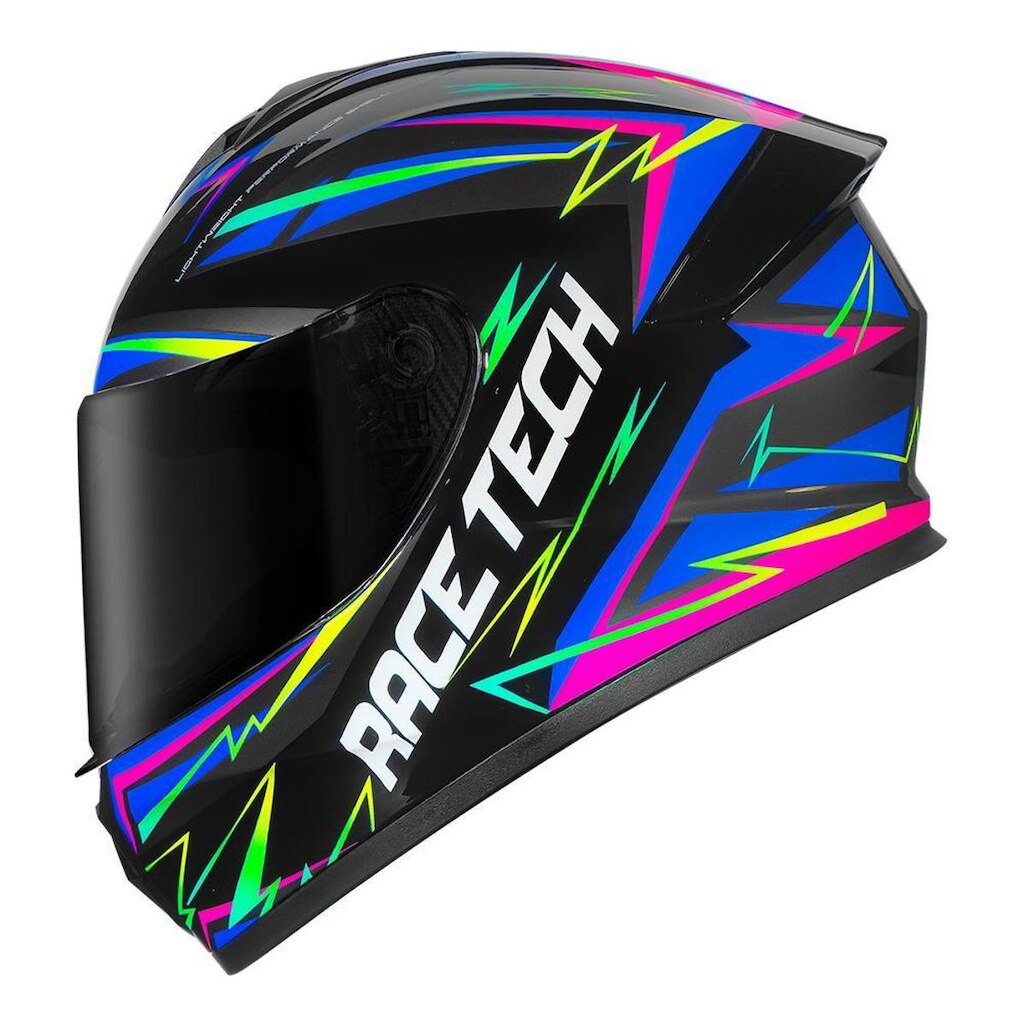 Capacete Race Tech Hit Spark Preto e Cinza Brilhante