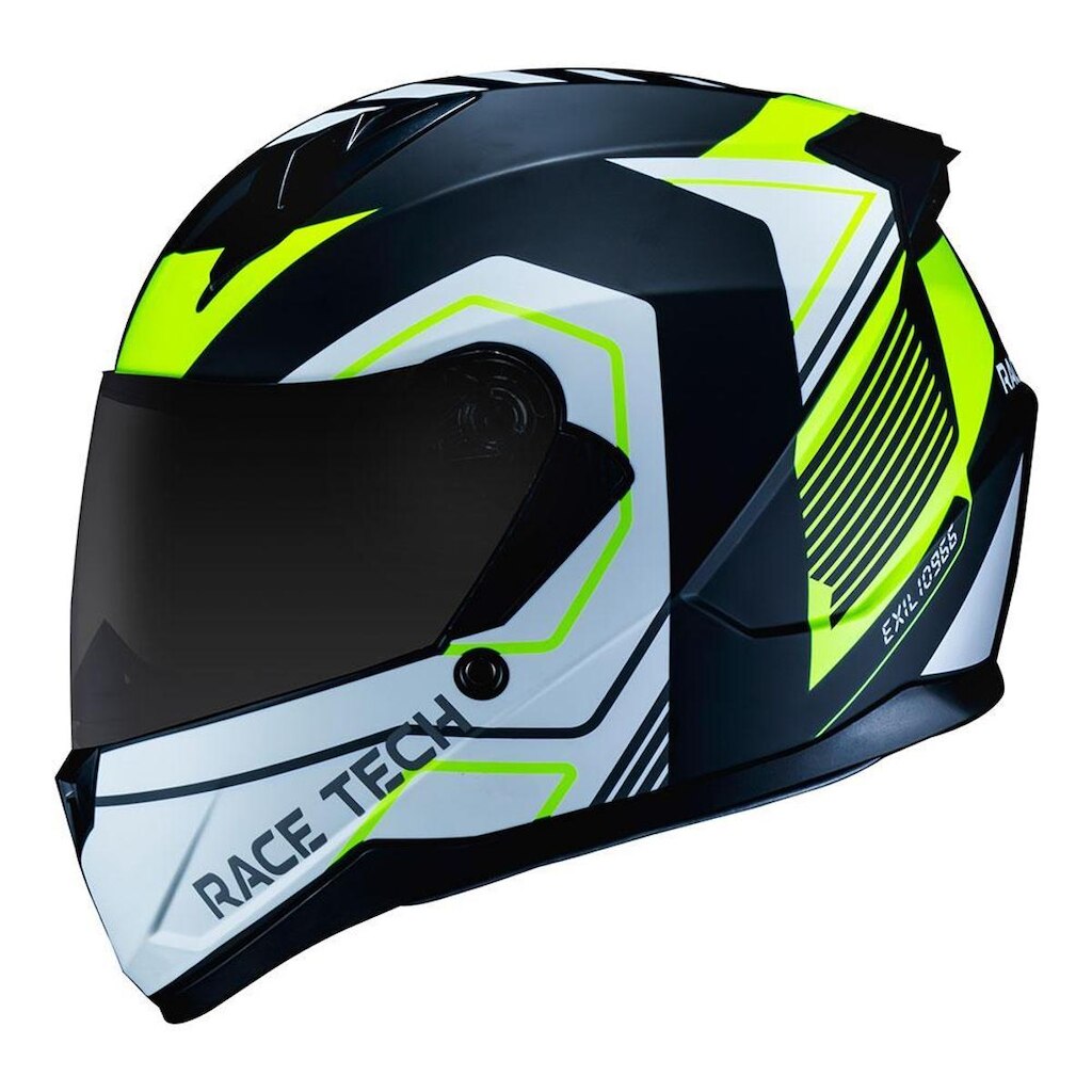 Capacete Race Tech Sector Exilio Preto e Amarelo Fosco