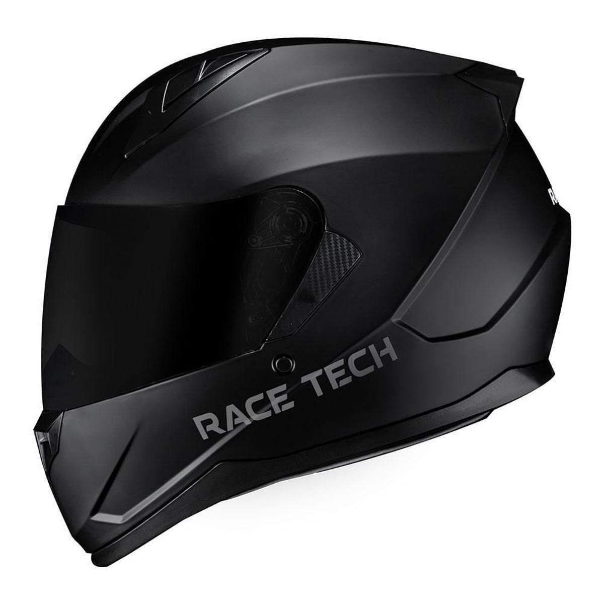 CAPACETE RACE TECH SECTOR MONOCOLOR PRETO FOSCO
