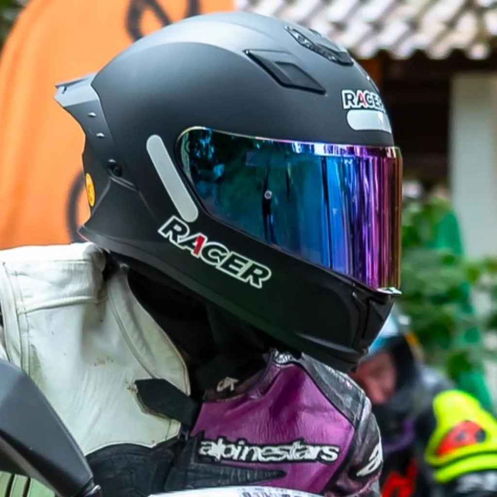 Capacete Racer1 Rc1 Preto Fosco