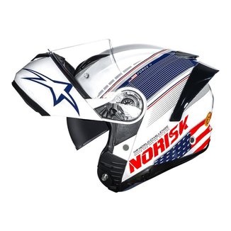 Capacete Robocop Norisk Force 2 Grand Prix USA Estados Unidos Brilhante