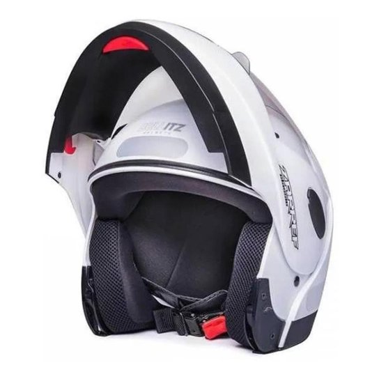Capacete Taurus Zarref V4 Escamoteável Retrátil Robocop - Branco Menor preço em Capacete Taurus Zarref V4 Escamoteável Retrátil Robocop - Branco