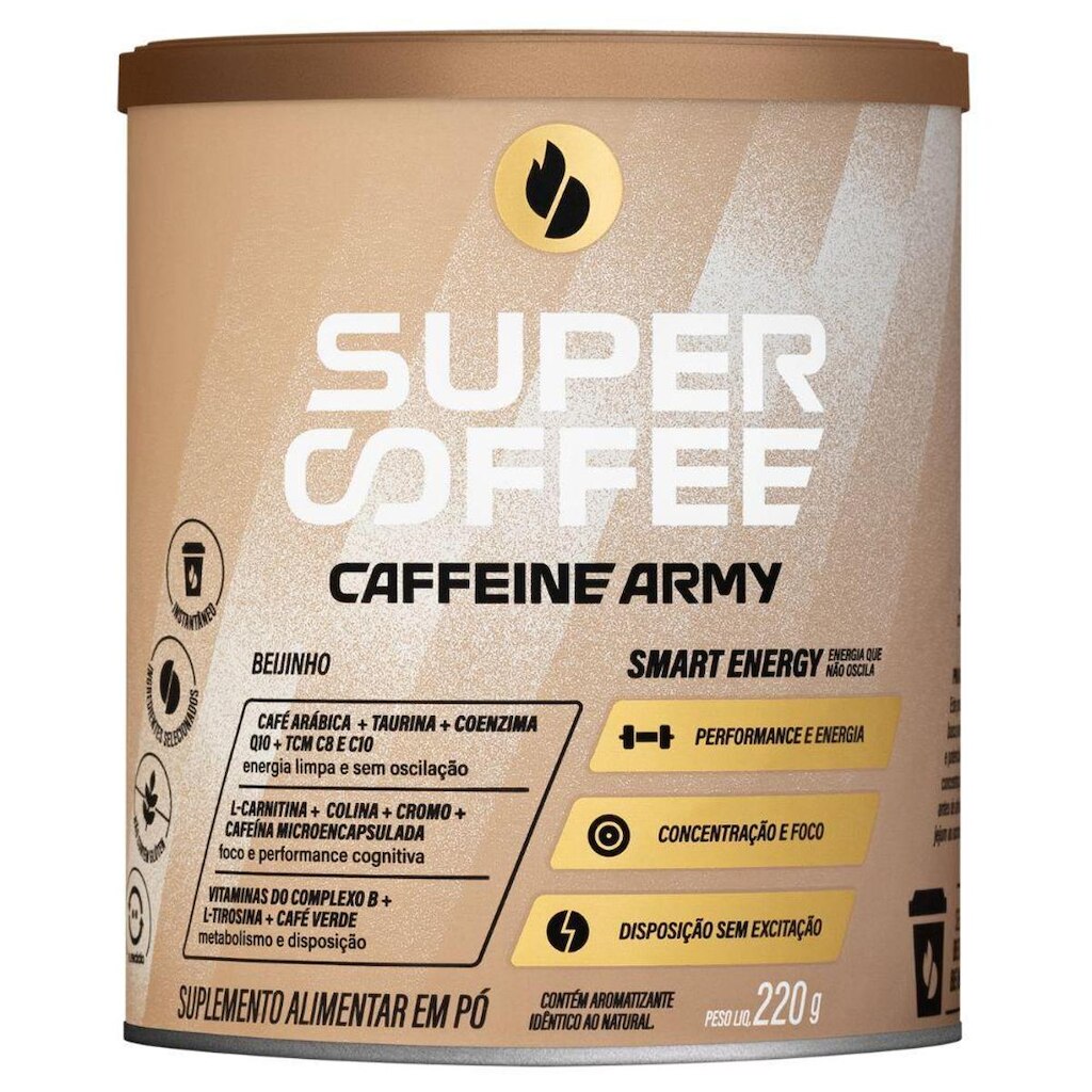 Cappuccino SuperCoffee Beijinho 220g - Caffeine Army