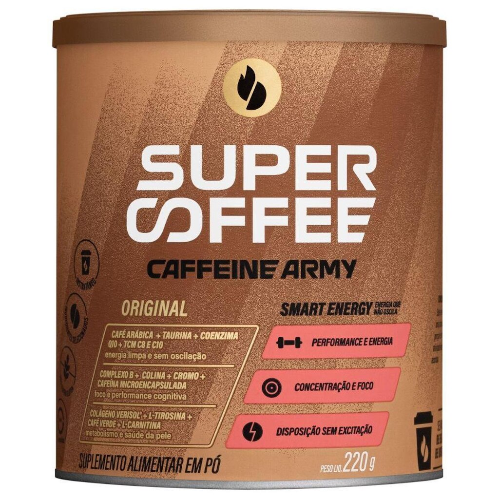 Cappuccino SuperCoffee Original 220g - Caffeine Army