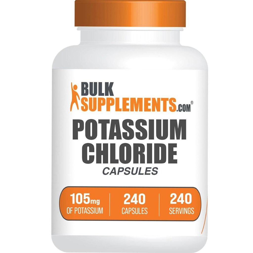 Cápsulas de cloreto de potássio BulkSupplements.com 105 mg 240