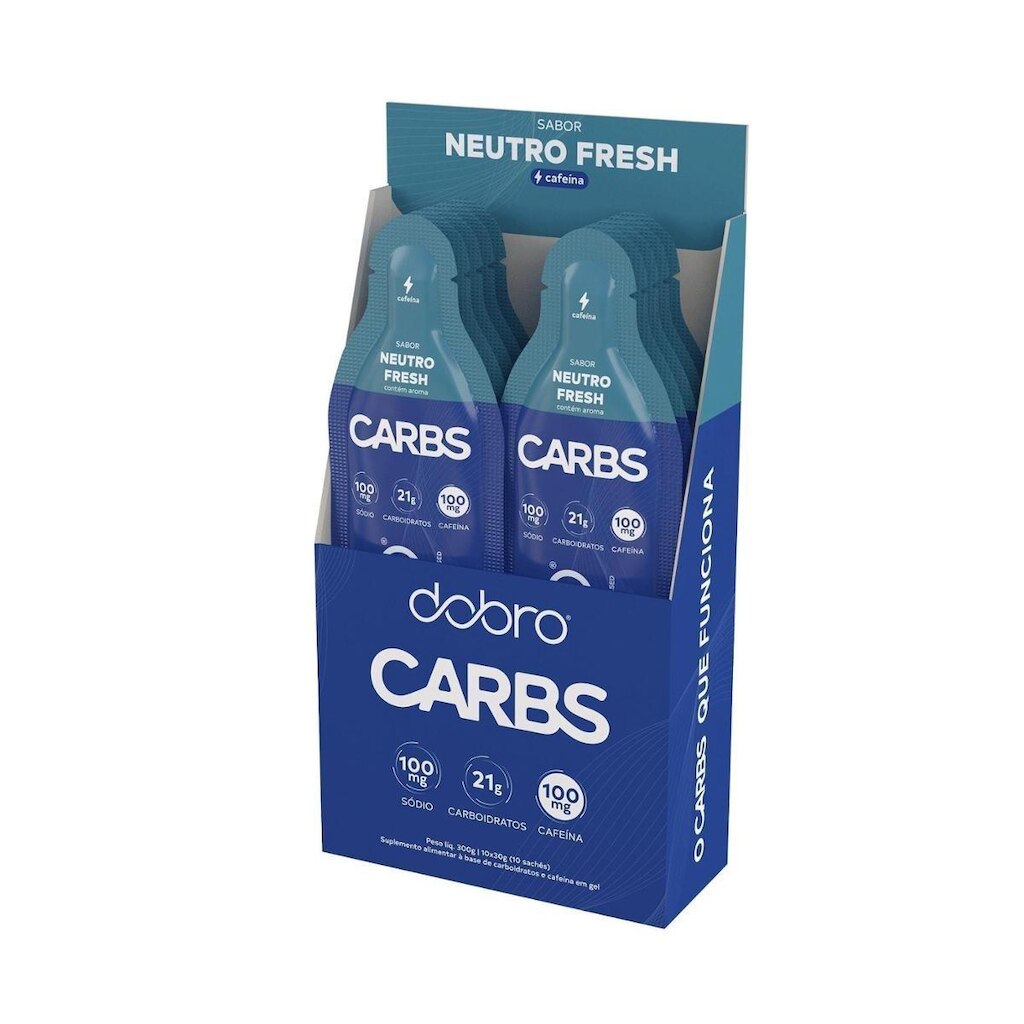 Carbs Gel sabor Neutro Fresh com Cafeína (10un x 30g)