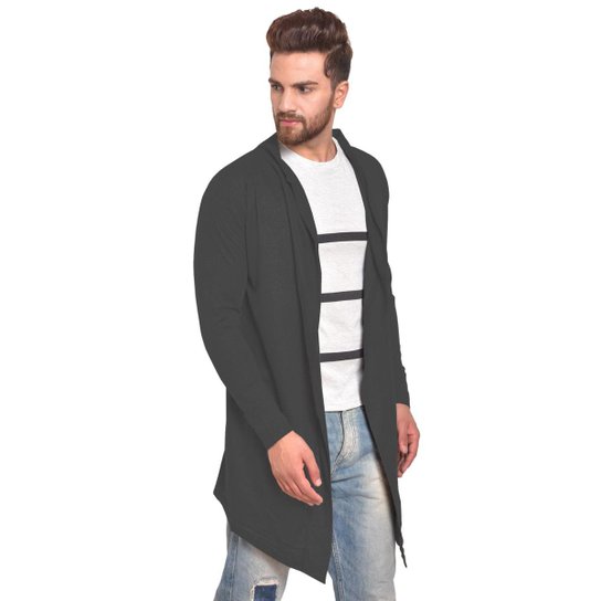 Cardigan Blazer Masculino Casaco Longo Estiloso Fashion - Vinho - EGG - Homem - Cinza Menor preço em Cardigan Blazer Masculino Casaco Longo Estiloso Fashion - Vinho - EGG - Homem - Cinza
