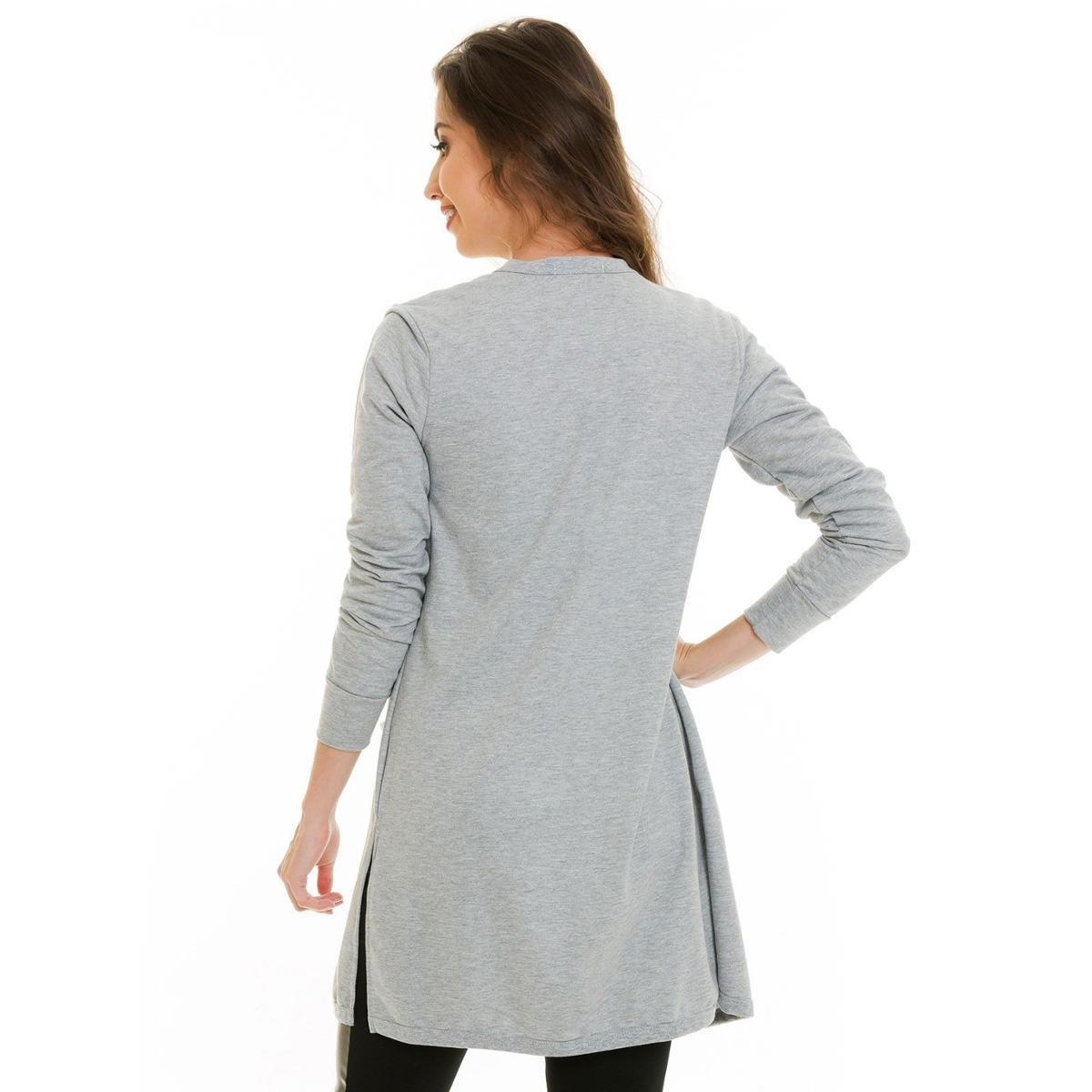 cardigan cinza claro