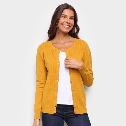 cardigan em trico feminino