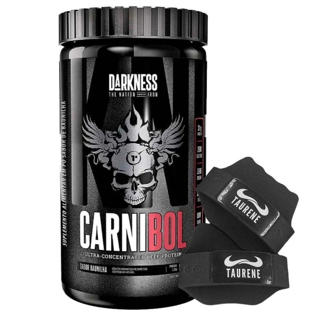 Carnibol Isolado Hidrolisado Baunilha 900g Luva - Darkness