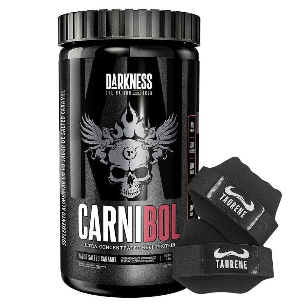 Carnibol Isolado Hidrolisado Caramelo 900g Luva - Darkness