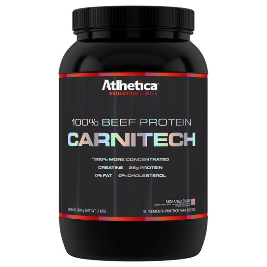 Carnitech 100% Beef Protein 900 g - Atlhetica Nutrition Menor preço em Carnitech 100% Beef Protein 900 g - Atlhetica Nutrition