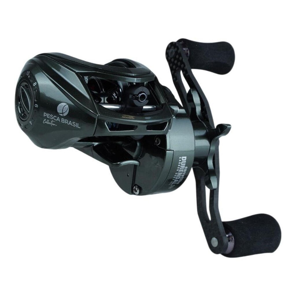 Carretilha Esquerda 7.2:1 Drag 5Kg Durendal Carbon Pesca Brasil