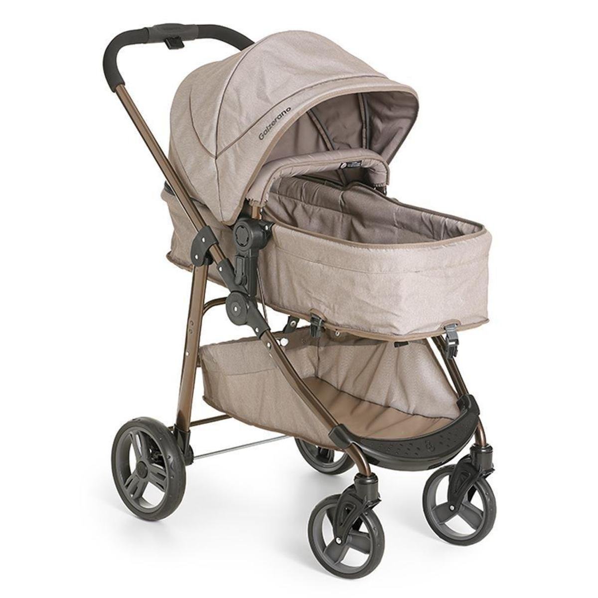 Carrinho De Bebe Galzerano Olympus Cappuccino Bege Claro Gmar