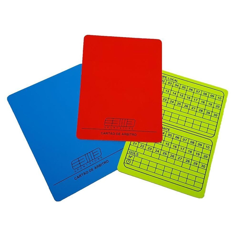 Cartão De Árbitro kit 3 cartões para arbitro e  juiz.