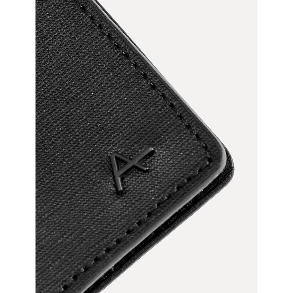 Carteira Aramis Masculina Couro Saffiano Vertical Preta