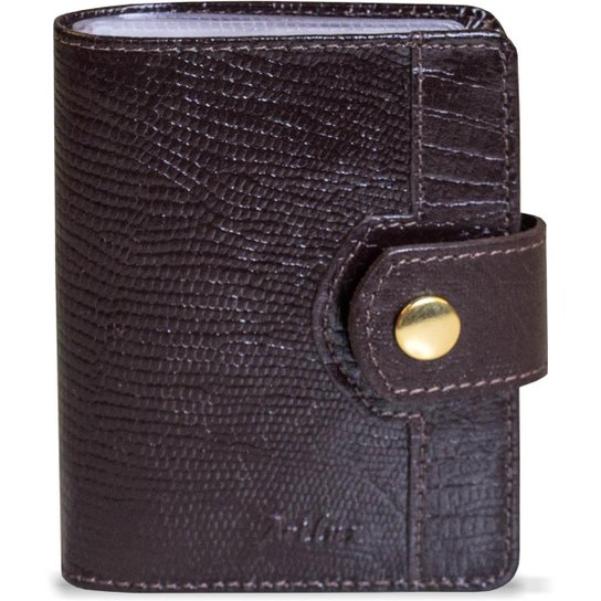 Carteira Artlux Couro Legítimo Feminina - Café Menor preço em Carteira Artlux Couro Legítimo Feminina - Café